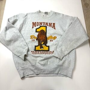 Vintage University of Montana Grizzlies 1995 National Champion Sweatshirt